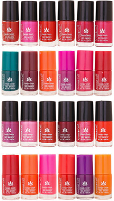 

Aroma Care MAB Multicolor 2 in 1 Color Cap Nail Polish Sets in Wholesale Rate ( Set No. 4) Green, Brown, Orange, Pink, Purple, Red, Red, Orange, Pink, Red, Purple, Orange(Pack of 24)