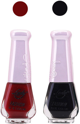 

Lady Fashion Nail Polish 190820162 Maroon,Black.(Pack of 2)