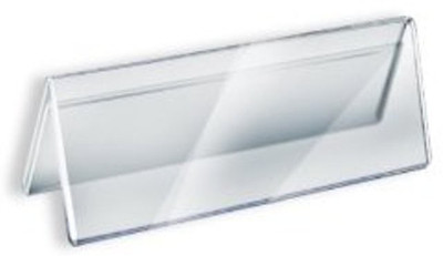 

Delite V-Shape Acrylic Sign Desk Label and Paper Card Clear Name Plate Holder