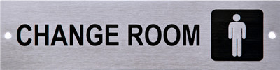 

SHREYAS SIGNAGES Steel CHANGE ROOM MALE Name Plate(Black)