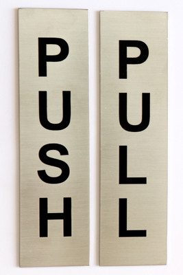 

SHREYAS SIGNAGES Steel PUSH PULL, STAINLESS STEEL ETCHING SIGN Name Plate(Black)