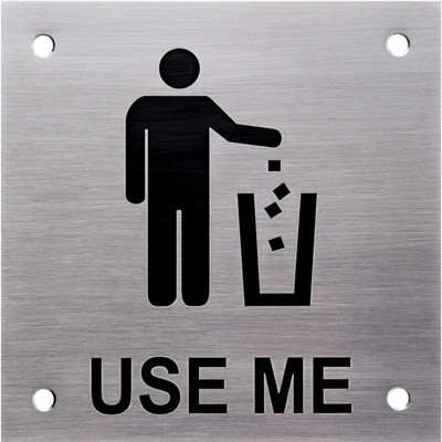 

SHREYAS SIGNAGES Steel DUST BIN STEEL SIGN Name Plate(Black)