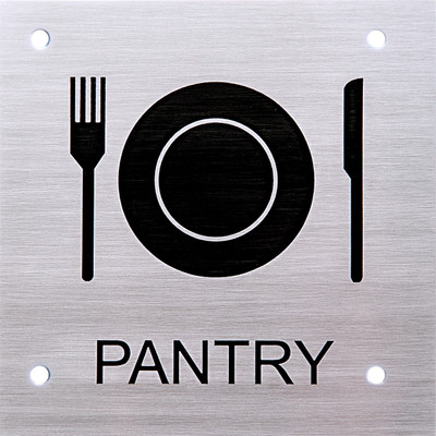 

SHREYAS SIGNAGES Steel Door Sign I Stainless Steel I "PANTRY" I Hotel Sign I, I Restaurent Sign I Office Sign I Chemically Etched Logo Name Plate(Multicolor)