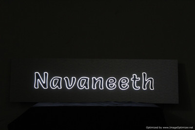 

P5 AD STOP Aluminium Routed Aluminium Composite Panel(ACP) LED Light Illuminated Name Plate(Silver)
