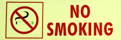 

SIGNAGES Plastic NO SMOKING NIGHT GLOW SIGN Name Plate(Green)