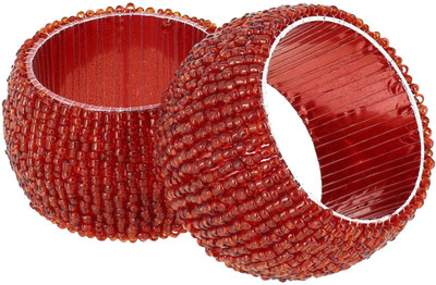 

DakshCraft ACB134 Set of 2 Napkin Rings(Red)