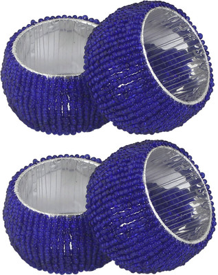 

DakshCraft ACB150 Set of 4 Napkin Rings(Blue)