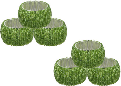 

DakshCraft ACB163 Set of 6 Napkin Rings(Green)