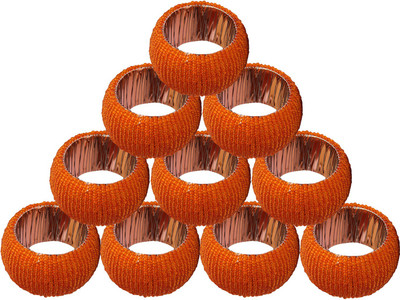 

VISHAL INDIA MART M_napkinring002-12-vishal Set of 10 Napkin Rings(Multi)
