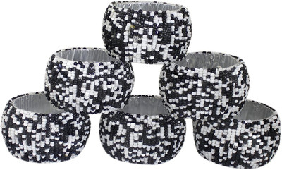 

VISHAL INDIA MART M_napkinring001-6-vishal Set of 6 Napkin Rings(Multi)