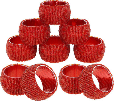

VISHAL INDIA MART M_napkinring003-12-vishal Set of 10 Napkin Rings(Multi)