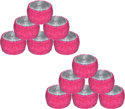 

DakshCraft AB147 Set of 12 Napkin Rings(Pink)