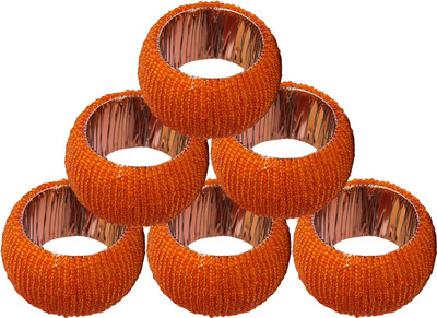 

VISHAL INDIA MART M_napkinring002-6-vishal Set of 6 Napkin Rings(Multi)