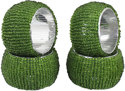 

DakshCraft ACB132 Set of 4 Napkin Rings(Green)
