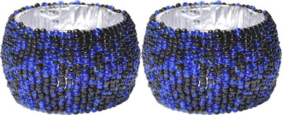 

DakshCraft AB128 Set of 2 Napkin Rings(Blue, Black)