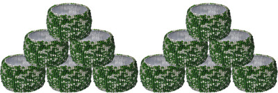 

DakshCraft AB143 Set of 12 Napkin Rings(Silver, Green)