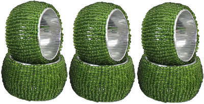 

DakshCraft ACB133 Set of 6 Napkin Rings(Green)