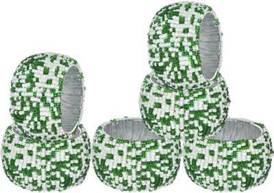 

DakshCraft RX003 Set of 6 Napkin Rings(Green)