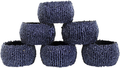 

DakshCraft ACB139 Set of 6 Napkin Rings(Blue)
