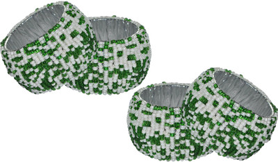 

DakshCraft RX002 Set of 4 Napkin Rings(Green)