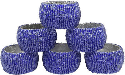 

DakshCraft ACB145 Set of 6 Napkin Rings(Blue)