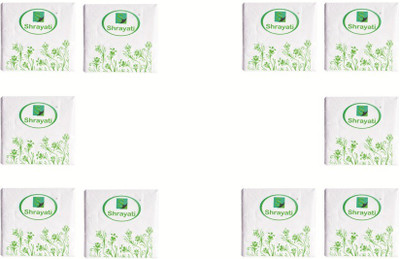 

Shrayati Shrayati Healthy Wealthy Dinner Paper Napkins White Napkins(10 Sheets)