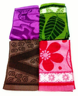 

Cotton Colors Floral Napkins Multicolor Napkins(4 Sheets)