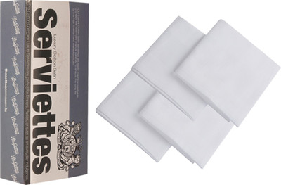

The Cotton Company Luxury Cotton Satin White Napkins(4 Sheets)