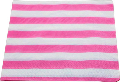 Funcart Party Striped Pink Napkins(20 Sheets)