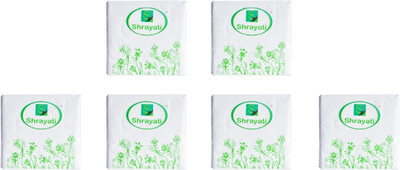 

Shrayati Elite Dinner Paper Napkins White Napkins(6 Sheets)