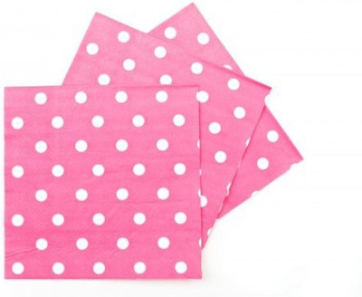 

Party Anthem Pink Polka paper Napkin - Two ply Pink Napkins(40 Sheets)