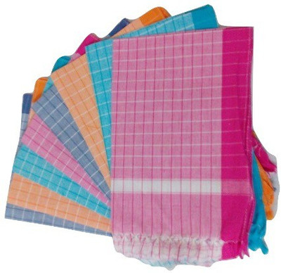 

Cotton Colors Chexs Multicolor Napkins(8 Sheets)