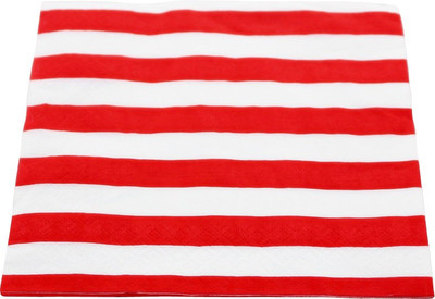

Funcart Party Striped Red Napkins(20 Sheets)
