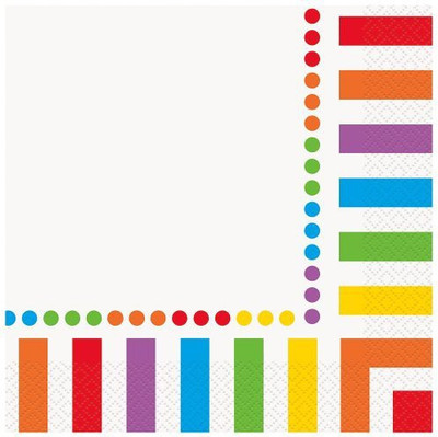 

Unique Rainbow Party Luncheon Napkins Multicolor Napkins(16 Sheets)