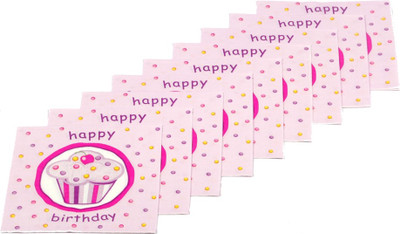 Funcart Sweet Treat Cupcake Pink Pink Napkins(9 Sheets)