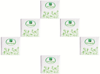 

Shrayati Cocktail Breackfst Paper Napkins White Napkins(6 Sheets)