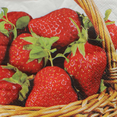 

Tootpado Tissue Paper Decoupage 33 x 33 cm (Pack of 20) - Fruit Strawberry Design (1l1371) - Decoration Party Napkin for Art & Craft Supplies Multicolor Napkins(20 Sheets)