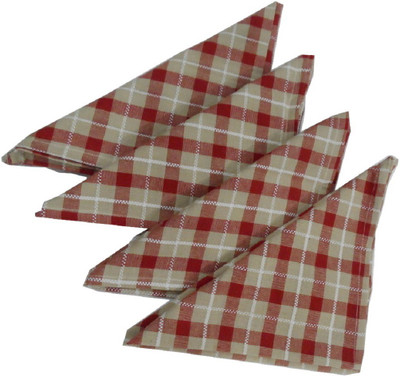

Snuggle Check Print Styled Multicolor Napkins(4 Sheets)