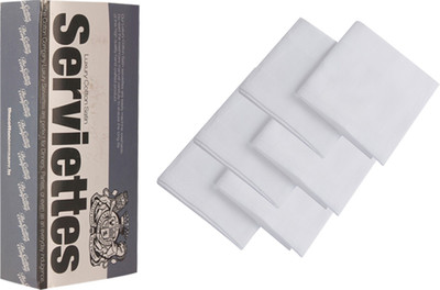 

The Cotton Company Luxury Cotton Satin White Napkins(6 Sheets)