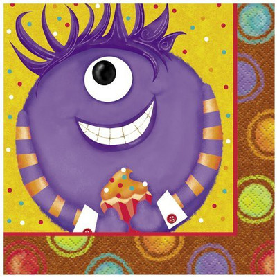

Unique Party Monsters Beverage Napkins Multicolor Napkins