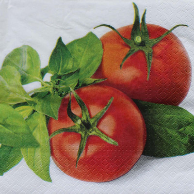 

Tootpado Tissue Paper Decoupage 33 x 33 cm (Pack of 20) - Vegetable Tomato Design (1l1363) - Decoration Party Napkin for Art & Craft Supplies Multicolor Napkins(20 Sheets)