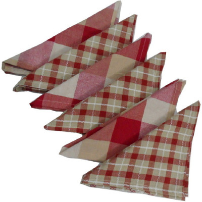 

Snuggle Check Print Styled Multicolor Napkins(6 Sheets)