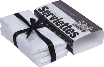 

The Cotton Company Luxury Cotton Satin White Napkins(2 Sheets)