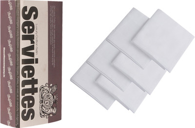 

The Cotton Company Luxury Cotton Satin White Napkins(6 Sheets)