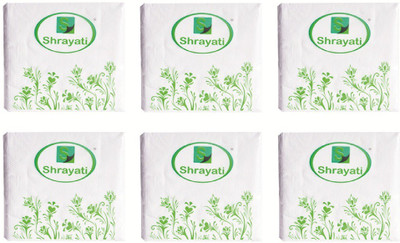 

Shrayati Everyday Usable White Napkins(6 Sheets)