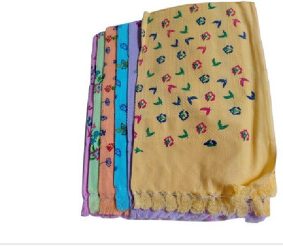 

Cotton Colors Floral printed Multicolor Napkins(6 Sheets)