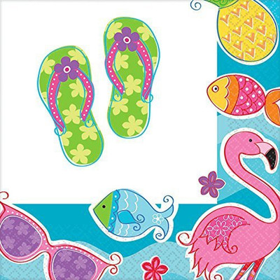 

Amscan Summer Fun Party Luncheon Napkins Multicolor Napkins(36 Sheets)