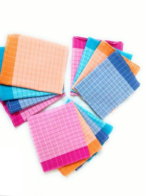 

Cotton Colors Chexs Multicolor Napkins(12 Sheets)