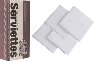 

The Cotton Company Luxury Cotton Satin White Napkins(4 Sheets)