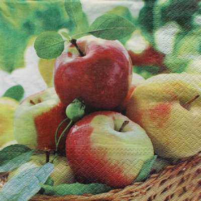 

Tootpado Tissue Paper Decoupage 33 x 33 cm (Pack of 20) - Fruit Apple Design (1l1370) - Decoration Party Napkin for Art & Craft Supplies Multicolor Napkins(20 Sheets)